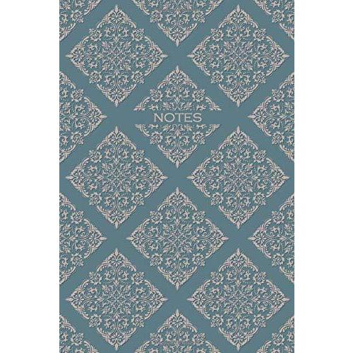Notes: damask pattern / medium size notebook with lined inte