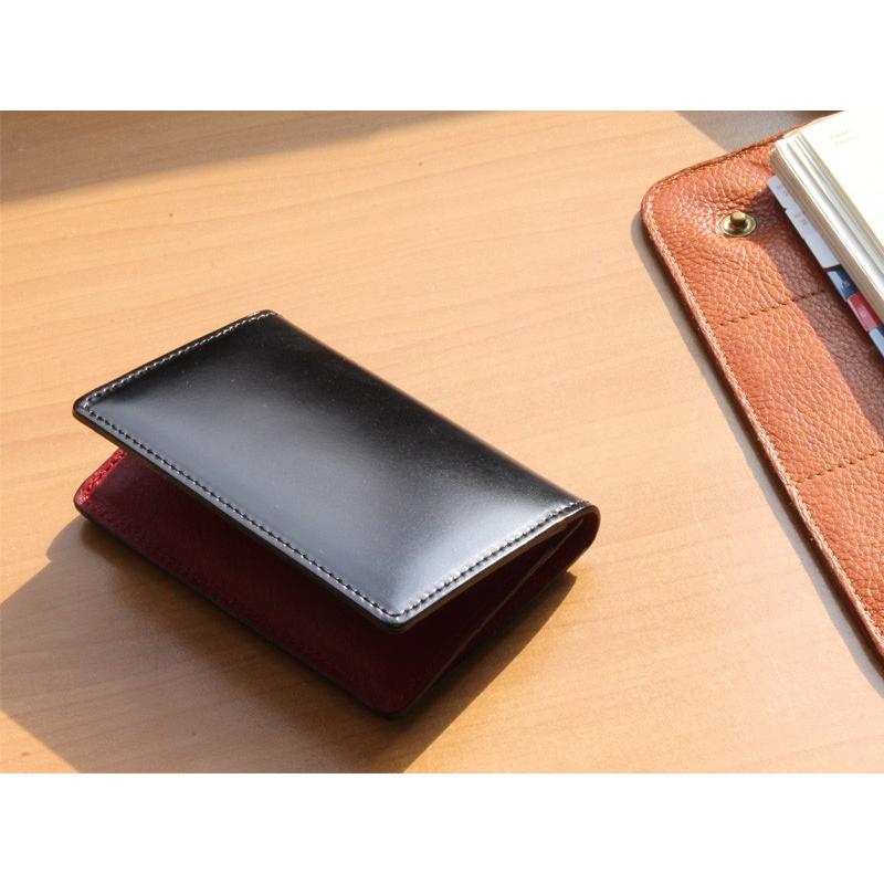 名刺入れ コードバン レーデルオガワ 水染め 日本製 革 皮 本革 新生活