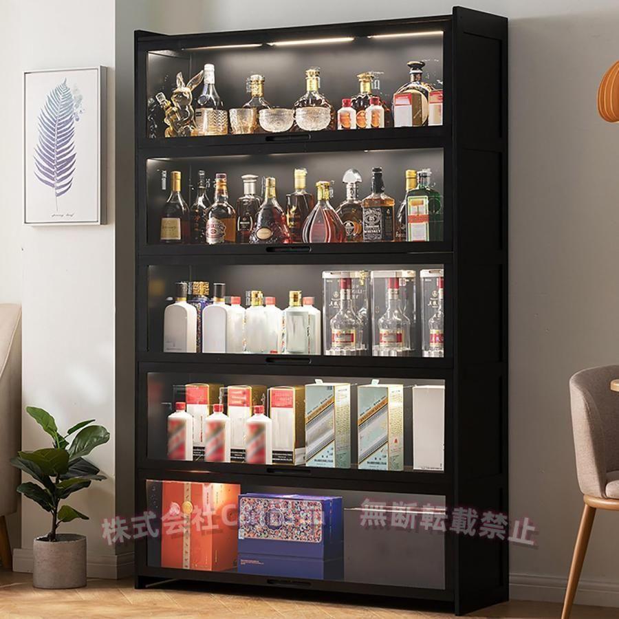 5段 ウイスキー 棚 おしゃれ お酒収納ラック C&J 竹製 酒類貯蔵