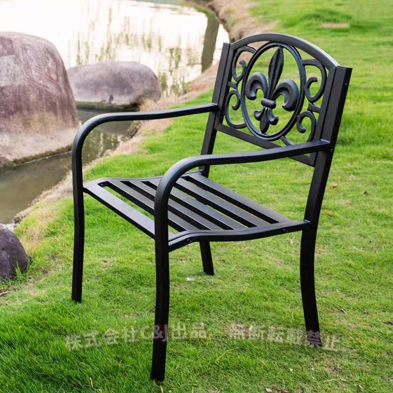 アウトレット アイアンガーデンベンチ 北欧 ガーデン アイアンベンチ（432） ガーデンチェア 北欧 アウトドアチェア アイアン ダイニングチェア