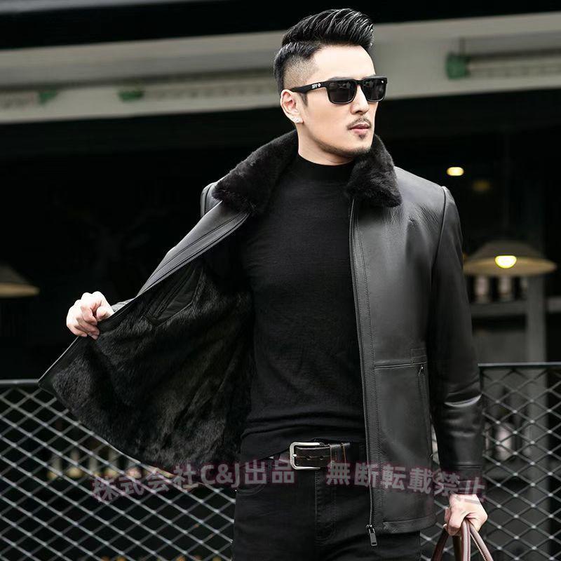 新品 ラム革 シープスキン ラム革 コート メンズ 男性 通勤 ビジネス リアルレザージャケット 裏ファーミンク 高級品 防寒株式会社錦 秋冬 真冬 新品 ラム革 シープスキン コート メンズ 男性 通勤 ビジネス リアル