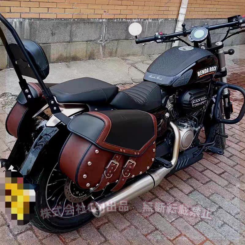 バイクサイドバッグ レザー サドルバッグ 大容量 左右2個セットC&J