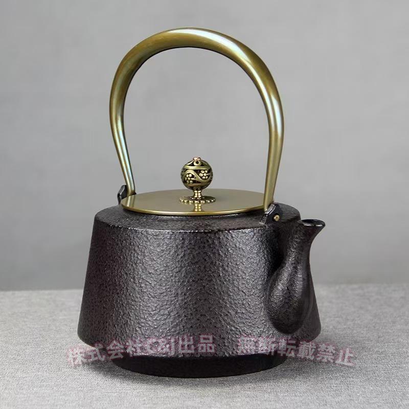 風濾 鋳鉄製 鉄瓶 茶道具 楽天市場】典工堂鉄瓶無コーティング金細工双魚戯荷鋳鉄壺生鉄分