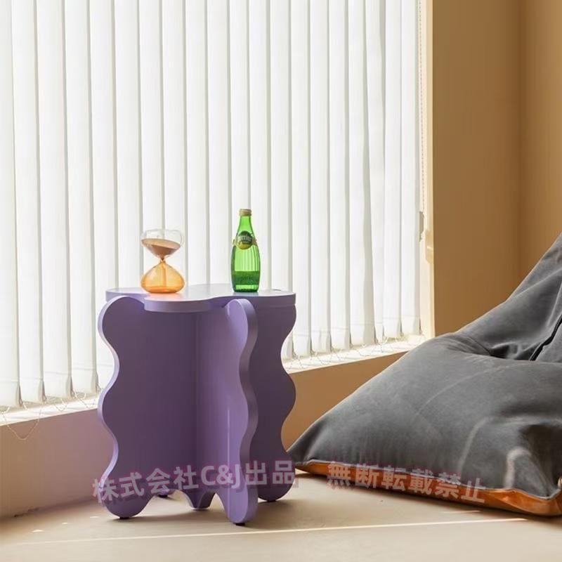 コーヒーテーブルサイドテーブルソファーサイドベッドサイドテーブル物置テーブルカフェテーブル錦ミニ花びらコーヒーテーブル漫画無垢材ウェーブサイドテー コーヒーテーブルサイドテーブルソファーサイドベッドサイドテーブル