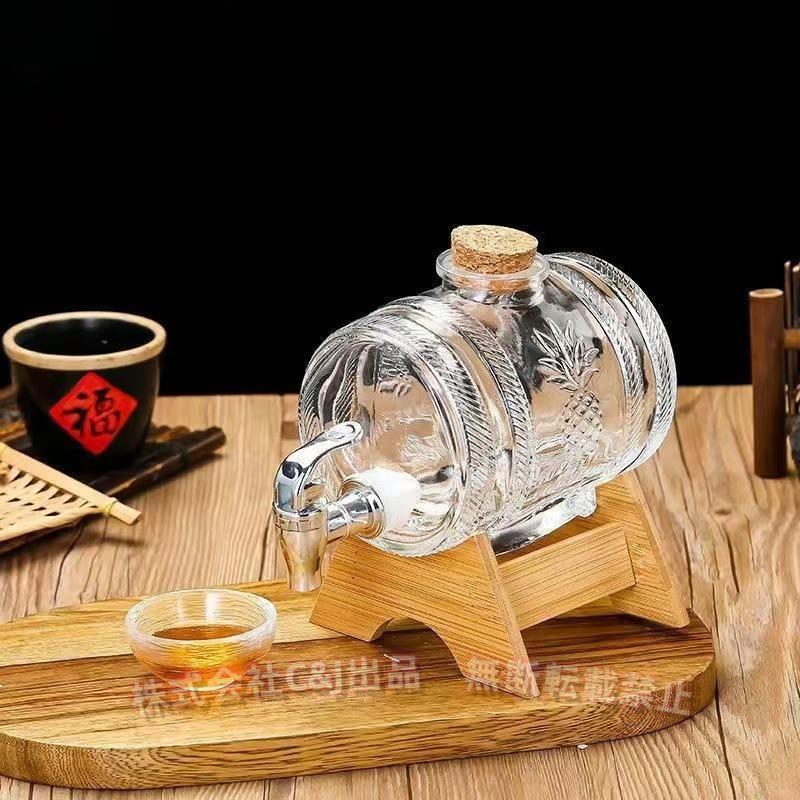 ワイン樽/ビール樽 1L ミニ樽C&J（株)ガラス製 クリア 保存容器 ビール