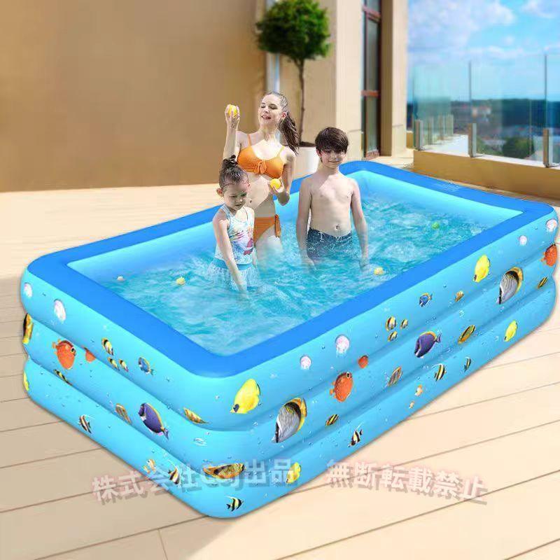 ビニールプール 長方形3気室C&J（株)5-6人用 大型 ボールプール/水遊び 