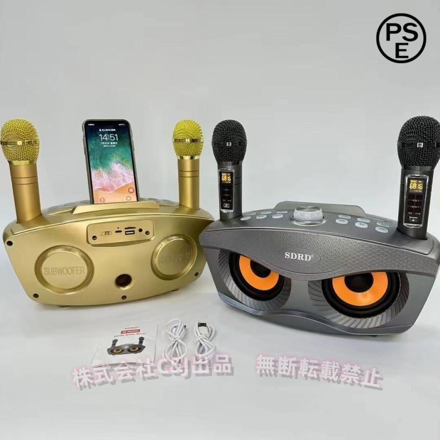 手持ちマイク2本セット Bluetooth カラオケマイク C&J ワイヤレス