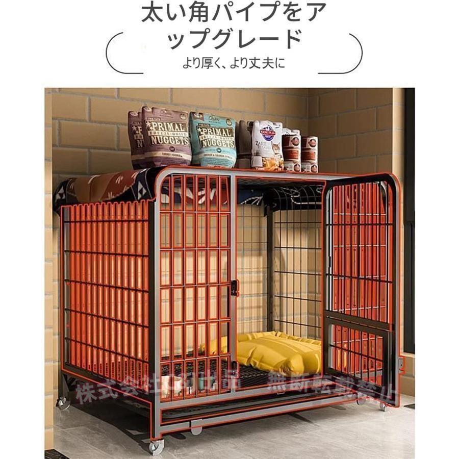 犬用ケージトイレ付きステンレス鋼C&J犬サークル大型犬犬猫対応ペット