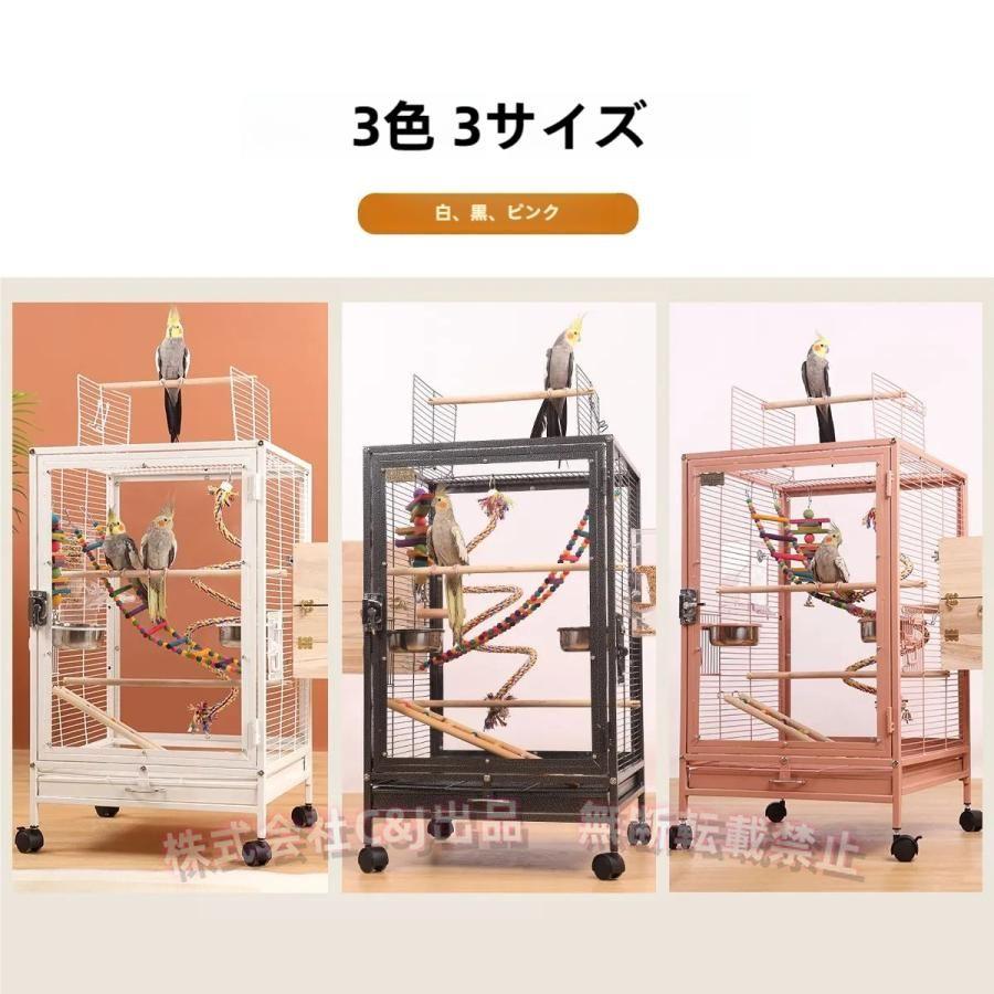クリアアクリル鳥かご大型複数飼いインコケージC&Jセキセイインコ