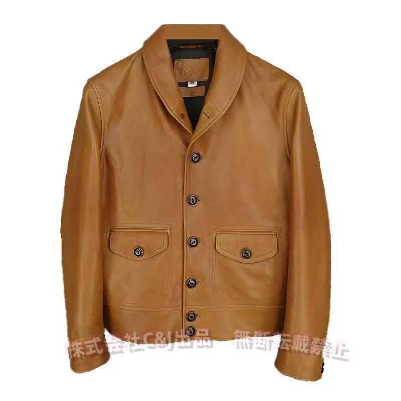 シープスキン 復刻20's A-1タイプ コサックジャケット キャメル
