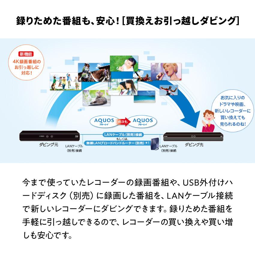 AQUOS ブルーレイレコーダー blu-rayレコーダー シャープ 4b-c10ew3 TB