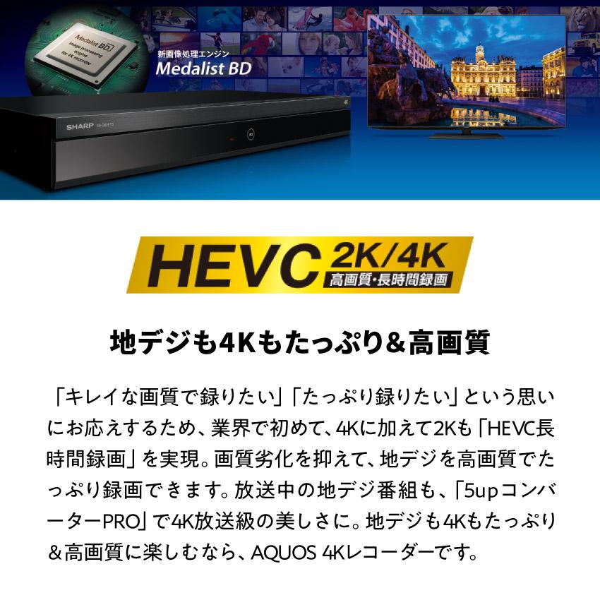 SHARP Blu-rayレコーダー4B-C60ET3 ブルーレイレコーダー AQUOSブルーレイ 4B-C60ET3 [6TB /3番組同時録画