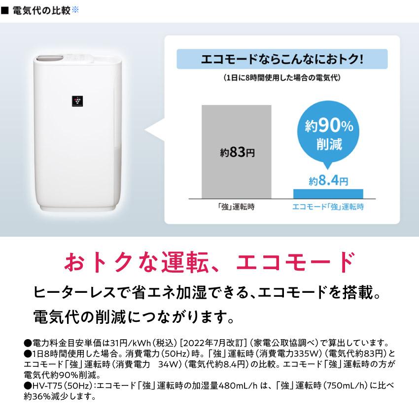 加湿器 SHARP シャープ プラズマクラスター加湿器 ホワイト ブラウン