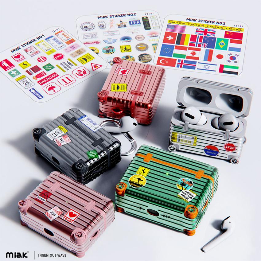 可愛い おしゃれ AirPodsケース キャリーケース スーツケース : LIFE