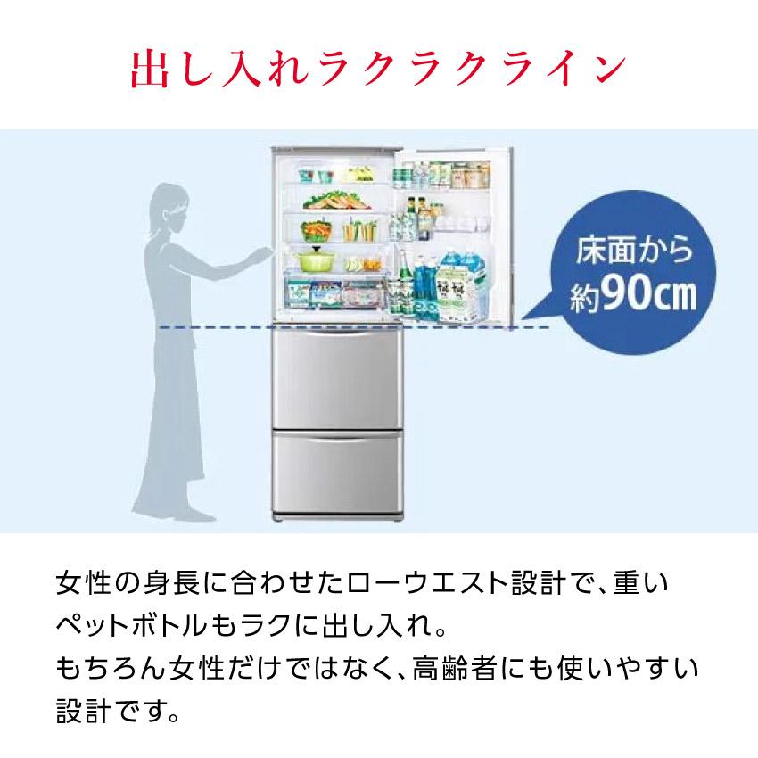 SHARP 冷蔵庫 シャープ SJ-W358K 350L 省エネ マットシルバー SHARP 冷蔵庫 シャープ SJ-W358K 350L 省エネ マットシルバー