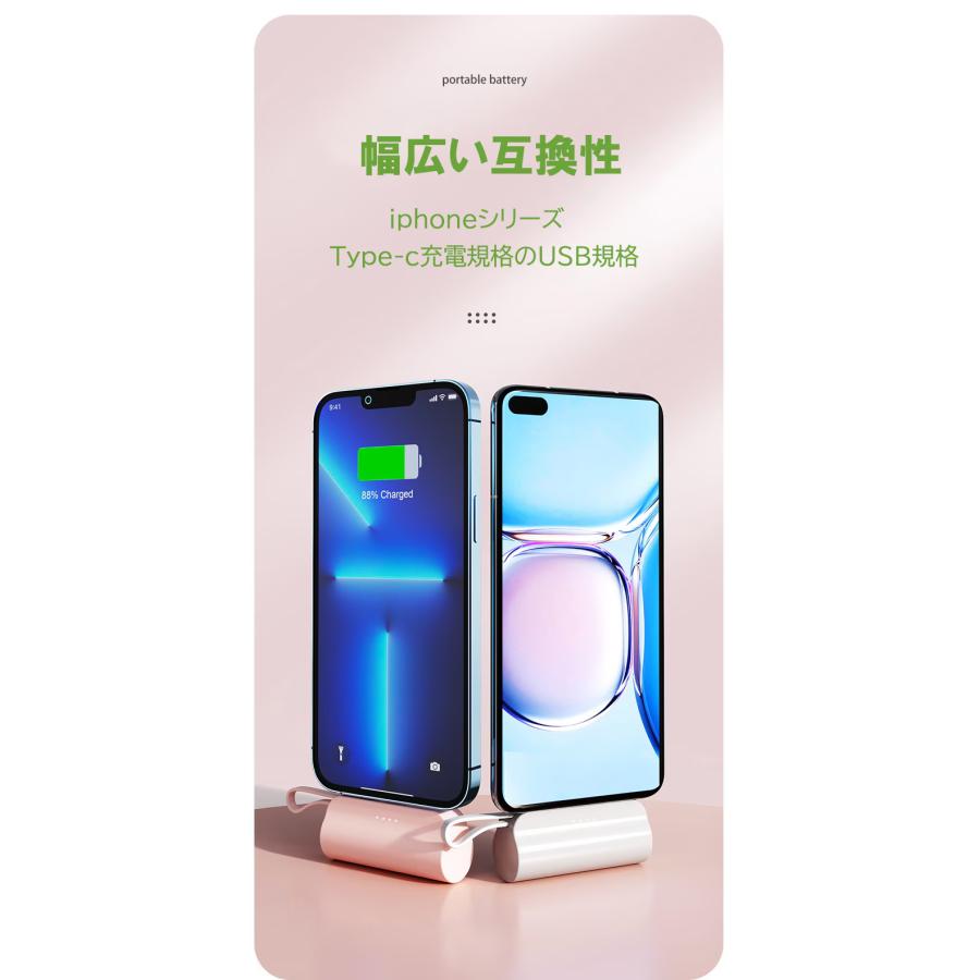 モバイルバッテリー 6000mAh ミニ 小型 軽量大容量 持ち運び便利