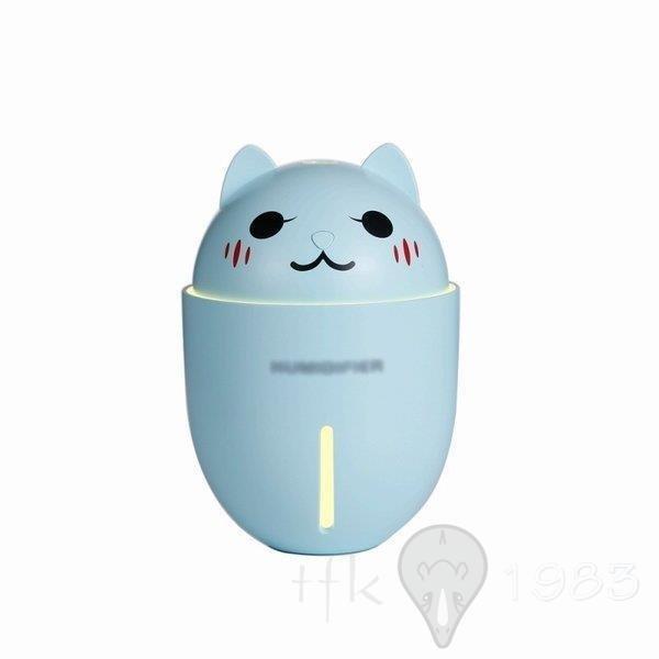 加湿器 卓上 ハイブリッド オフィス かわいい 小型 Usb 大容量 アロマ スチーム おしゃれ 除菌 気化式 ブルー ピンク ホワイト 猫 動物 アニマル あすつく