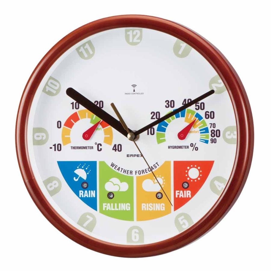 1台4役 お天気予測 温度 湿度計付き掛け時計 ウェザーパル電波時計 壁掛け時計 熱中症対策 ウォールクロック 北欧 アメリカン かわいい おしゃれ Clock33 生活館まる 通販 Yahoo ショッピング