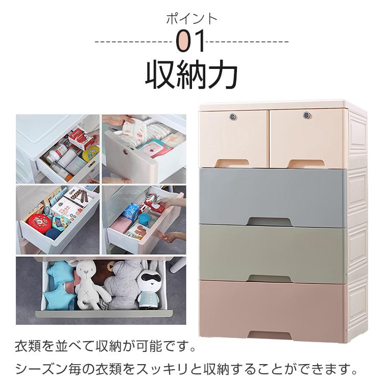 送料無料 収納ボックス 収納ケース 4段 タンス チェスト プラスチック