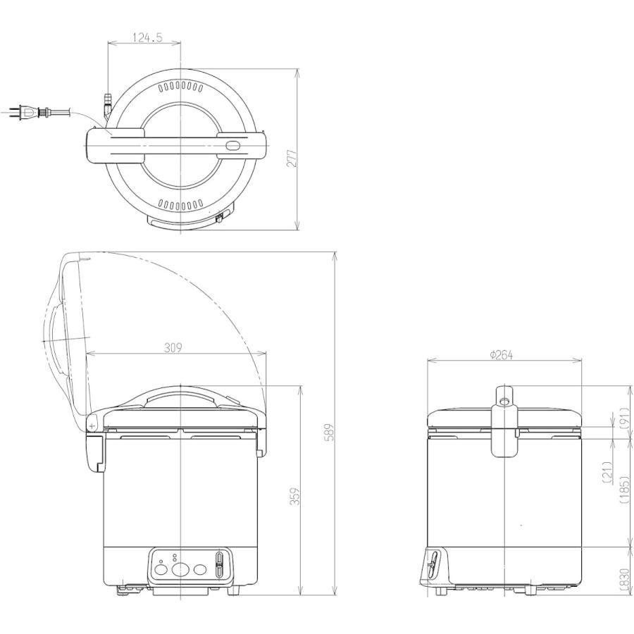リンナイガス炊飯器 電子ジャー機能付き 1.8L (2〜10合） 都市