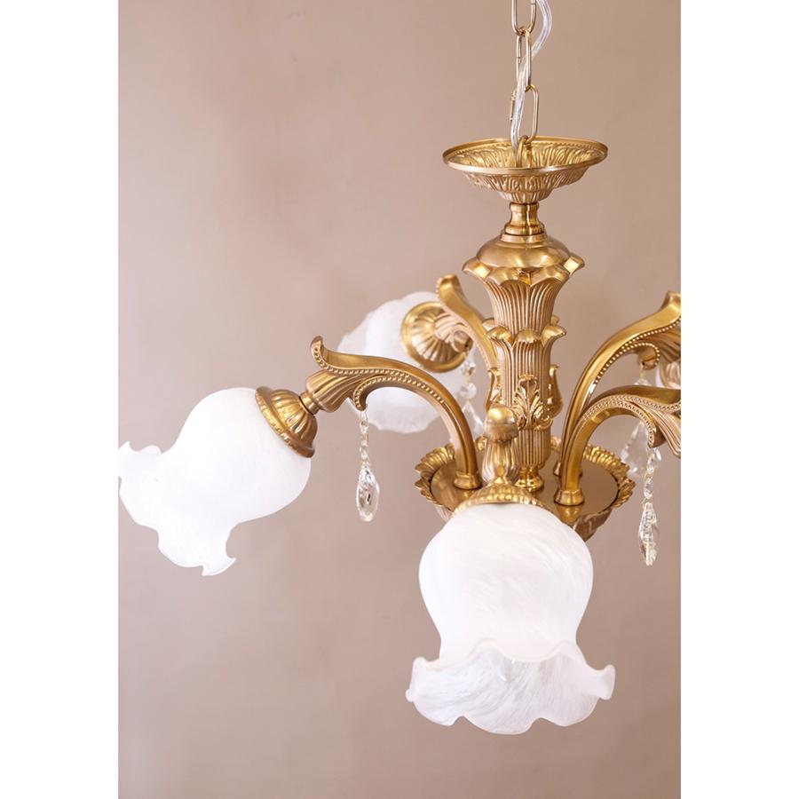 LED電球対応 E26/水雷型 5灯シャンデリア クラシカルシャンデリア