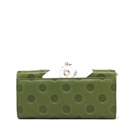 ブランド 財布 レディース 長財布 本革 革 緑 グリーン Un Signet アンシグネ 日本製 カウレザー ドット おしゃれ オシャレ 人気 正規品 ライフマックス Yahoo 店 通販 Yahoo ショッピング
