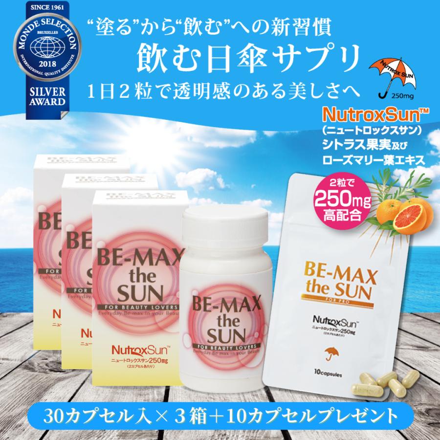 BE-MAX - BE-MAX the SUN ビーマックスザサン 30カプセル【3個セット】 ビーマックス ザ サン 飲む 30粒×3個セット 1個￥2873 BE-MAX