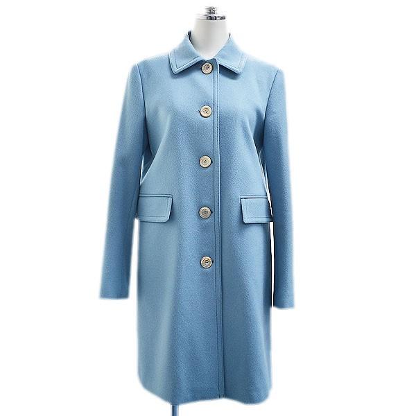 数量限定価格 ウール レディース 40 ロングコート 送料無料 返品可 グッチ アンゴラ A 水色 コート アウター