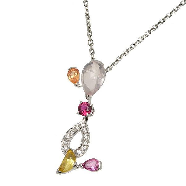 高価値 イエローベリル ルビー ローズクォーツ ダイヤ ネックレス デリス 送料無料 返品可 カルティエ ガーネット 新品仕上げ済み K18wg トルマリン レディースアクセサリー Www Affaires Sociales Gouv Cg