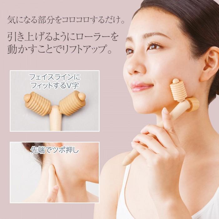 フェイスローラー 美容ローラー 日本製 つげ 天然木 顔 たるみ リフトアップ 全身 二の腕 太もも コロコロ Co Lifeone Yahoo 店 通販 Yahoo ショッピング