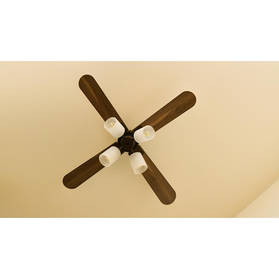 JAVALO ELF シーリングファン ライト LED対応 おしゃれ 木目 4灯 JE