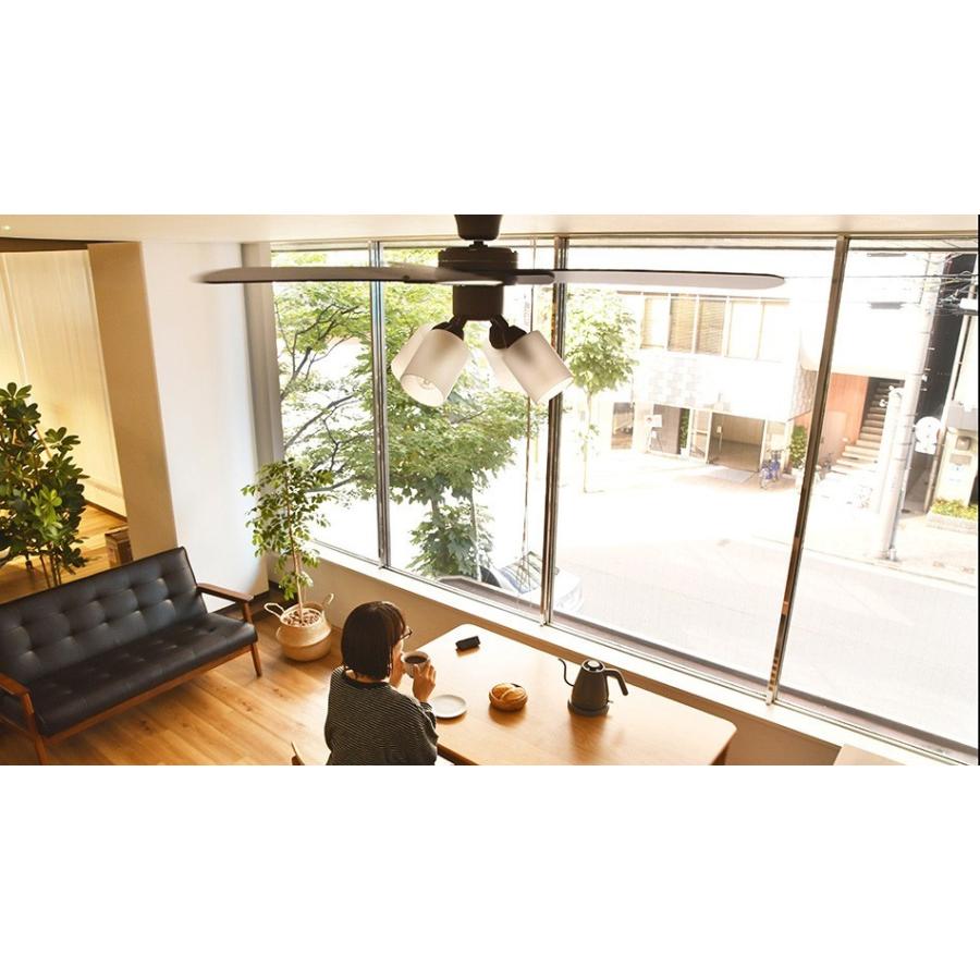 JAVALO ELF シーリングファン ライト LED対応 おしゃれ 木目 4灯 JE