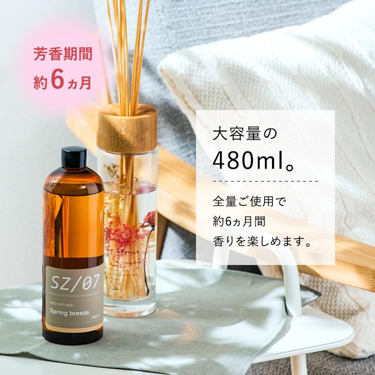 新香りライトサボン登場！詰め替え アロマ リードディフューザー 大容量 フレグランスオイル 480ml MRUS-50 mercyu メルシーユー 詰替用 ディフューザー｜lifeonproducts｜02