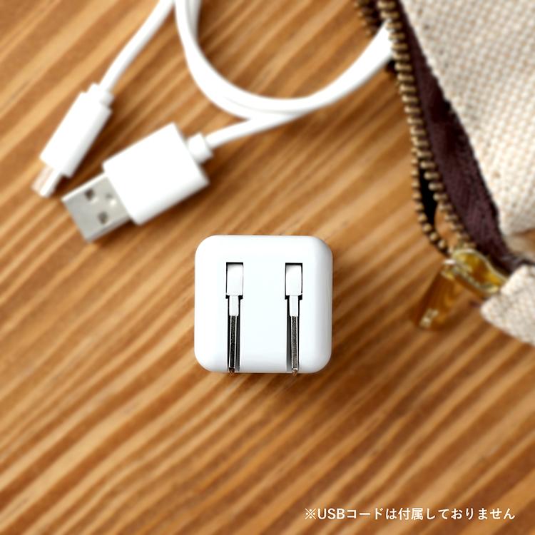PRISMATE ACアダプター USB コンパクト 1A USB接続 プラグ格納式 PR