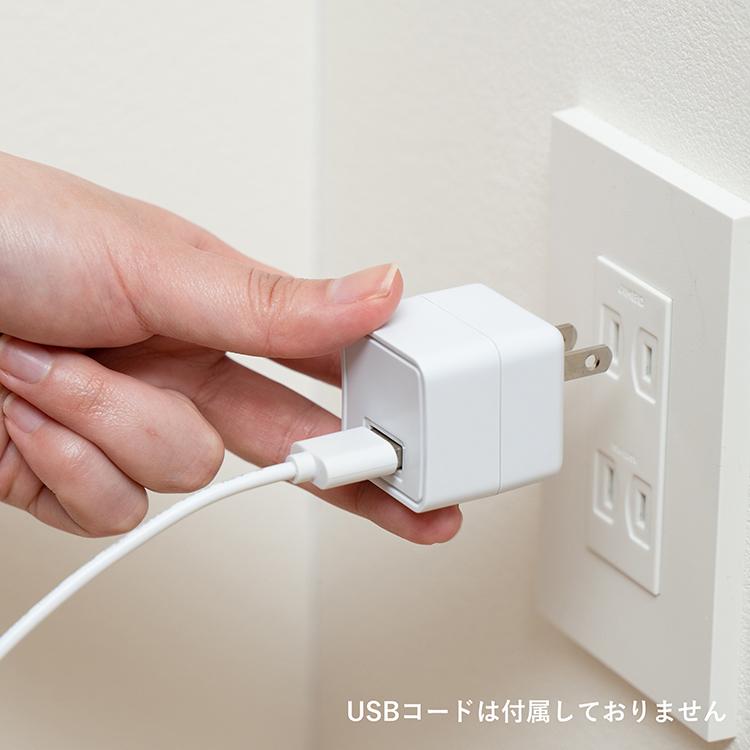 PRISMATE ACアダプター USB コンパクト 2.4A USB接続 プラグ格納式 PR