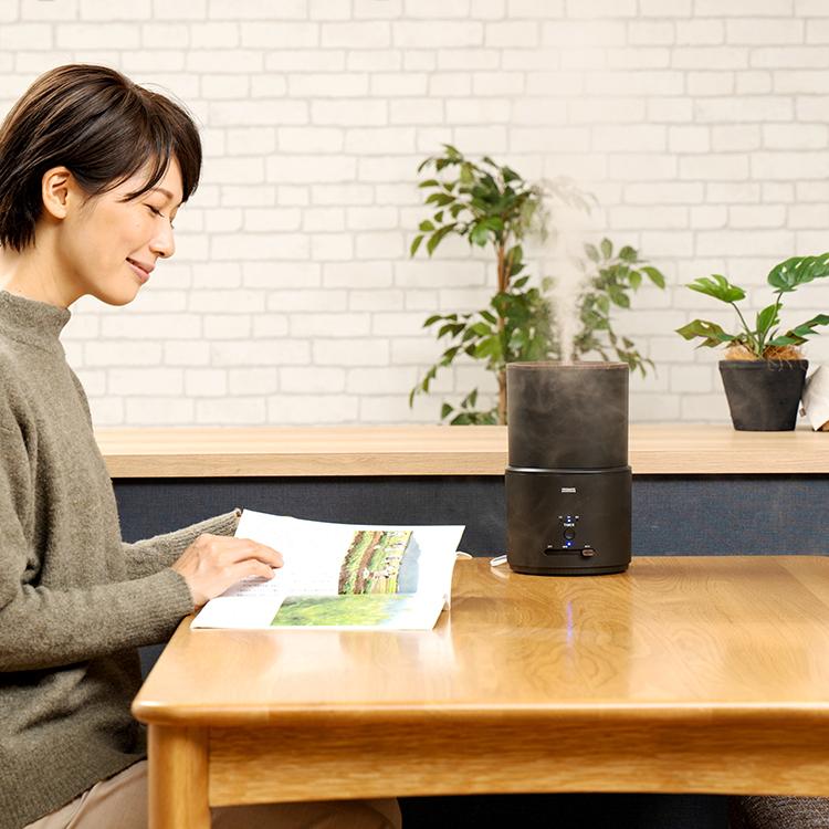 PRISMATE 加湿器 おしゃれ 超音波式 大容量 アロマ きれいなミストで