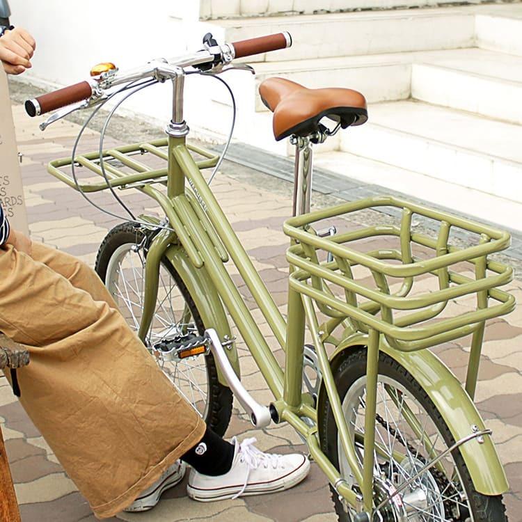 インチカーゴバイク 6段変速 Roke Wbg 02 Wachsen ヴァクセン 公式店 自転車 ピクニック ミニベロ カーキ かご付き グリップ サドル オシャレ アウトドア Life On Products 通販 Paypayモール
