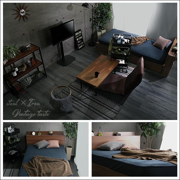 棚・収納付きヴィンテージチェストベッド セミダブル【BROOK】 |  | 08