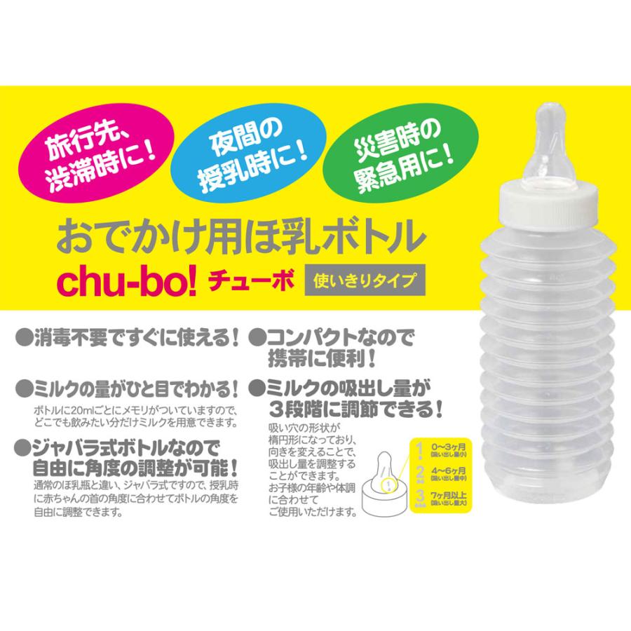 chu-bo!(チューボ) 使い切りほ乳ボトル 1個入 : スリムゲンキ chu-bo!(チューボ) 使い切りほ乳ボトル 1個入 : スリムゲンキ