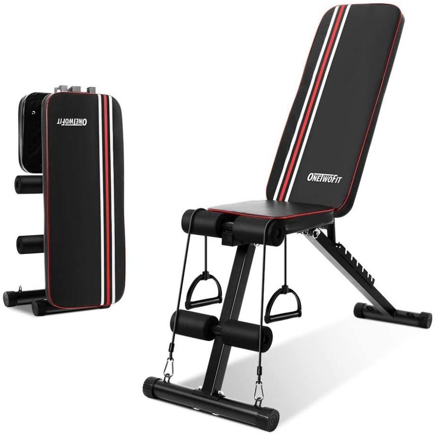 新しい到着 Onetwofitトレーニングベンチ 多機能ダンベルベンチ 折り畳み 背筋 フラットベンチ スペース節約 マルチシットアップベンチ 耐荷重3 魅了 Commerce Converto Com