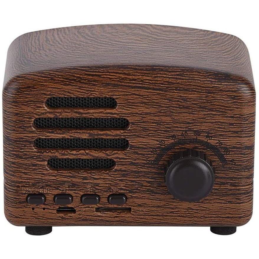 Wooden Wireless Bluetooth Speaker Portable Stereo Bass Subwoofer Hfi AUX TF Mic