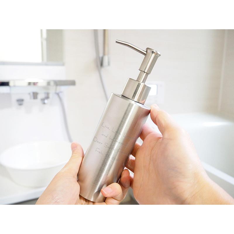 名入れギフト オシャレ 開店祝い 周年祝い 友達 贈り物 プレゼント 新築祝い カッコイイ 記念品 美容室 飲食店 名前入り ステンレス ソープディスペンサー |  | 04