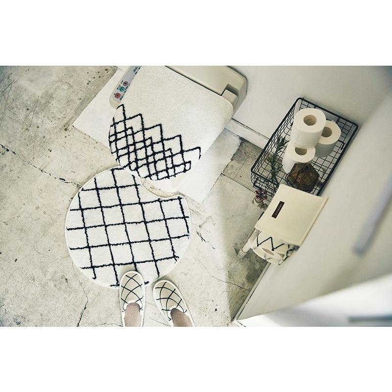 おしゃれ トイレマットセット トイレカバーセット かわいい 洗浄便座用 3点セット カッコイイ Niyol 結婚祝い マット 蓋カバー 白色 ホルダーカバー