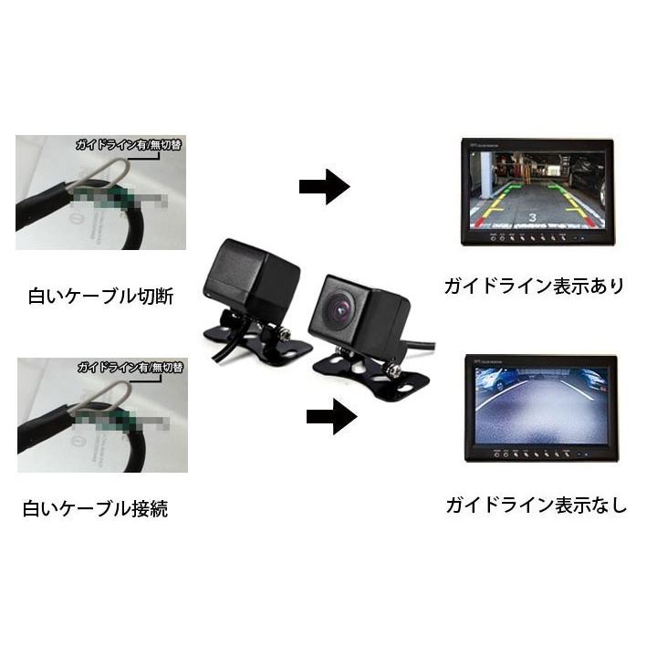 超小型CCD 防水 フロントカメラ/リヤカメラ 視野角170度 正像・鏡像