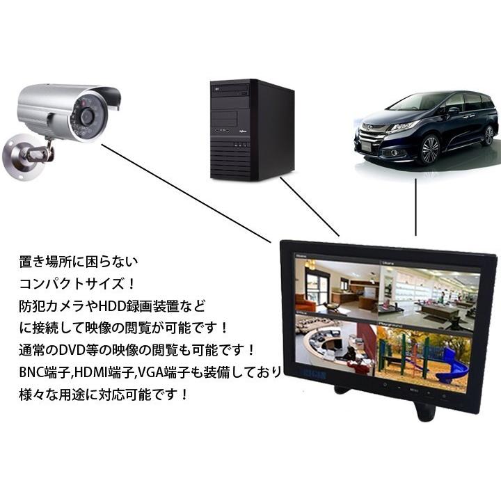オンダッシュモニター 10インチ メディアプレーヤー機能 IPS液晶 HDMI