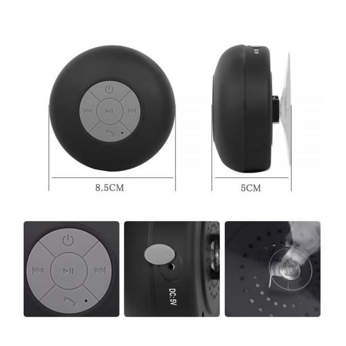 防水Bluetoothスピーカー 吸盤式 ワイヤレス マイク搭載ハンズフリー