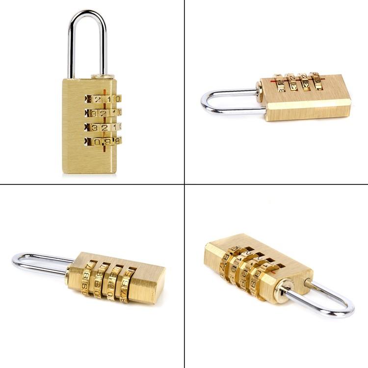 南京錠 ダイヤル式銅南京錠 セキュリティ 4桁 旅行 ポスト