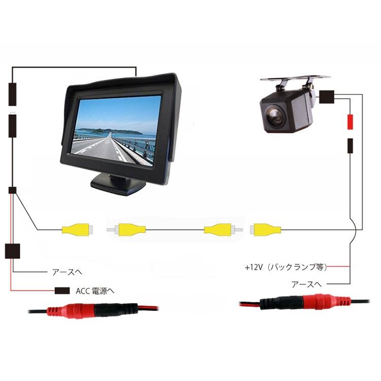 バックカメラや車載モニター用DC電源ケーブル 長さ1M DC Power Plug Pigtail Cable LP-DC12V1M｜lifepowershop｜04