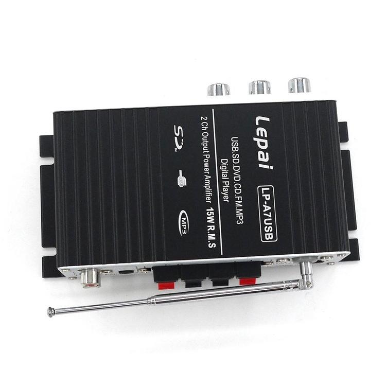K33 Lepy コンパクト ステレオオーディオアンプ デジタルアンプ LEPY製コンパクトオーディオアンプ USB/SDカード再生可 リモコン付