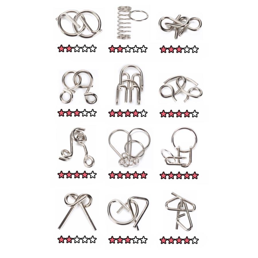 知恵の輪 パズル 20点セット 子供から大人まで 脳トレ